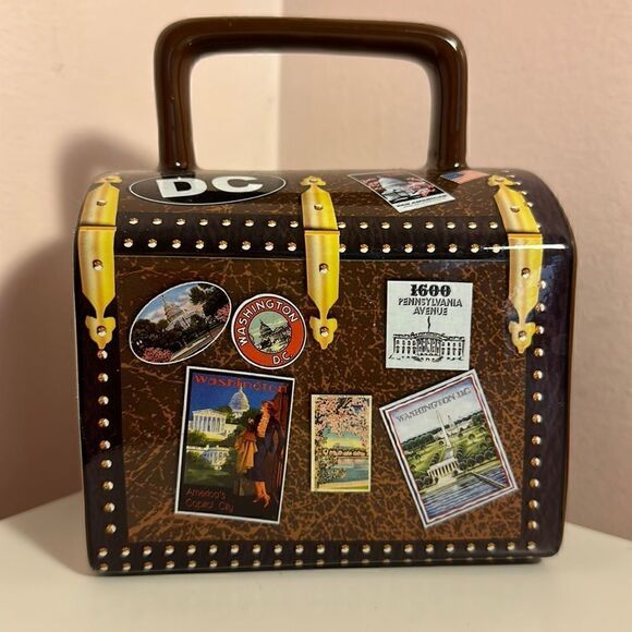 Coffee Mug Washington DC Souvenir Trunk Brown Vintage - Picture 6 of 9